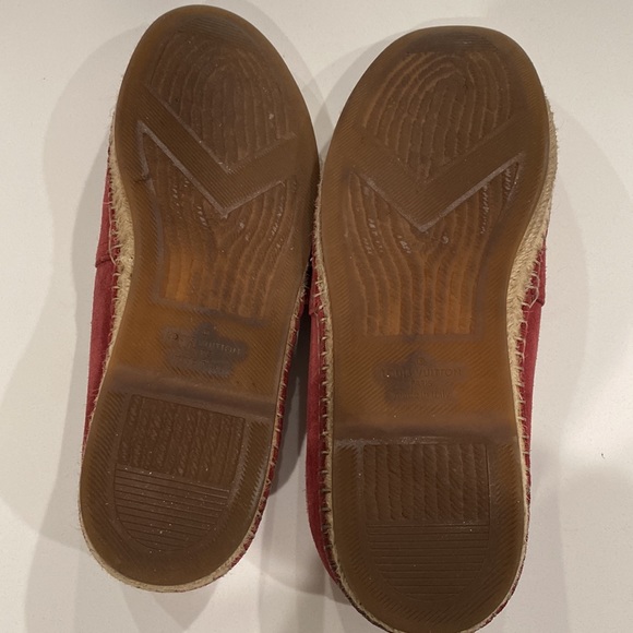 Louis Vuitton Burgundy Men’s Espadrilles Size 9 - Picture 6 of 7